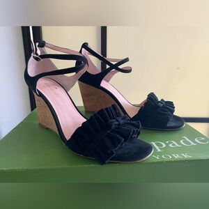 Kate Spade Dawson Suede Cork Wedge Sandal Women’s Size 8.5
